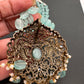 Polki Antique Victorian Finish Beads Rani haar - LightGreen