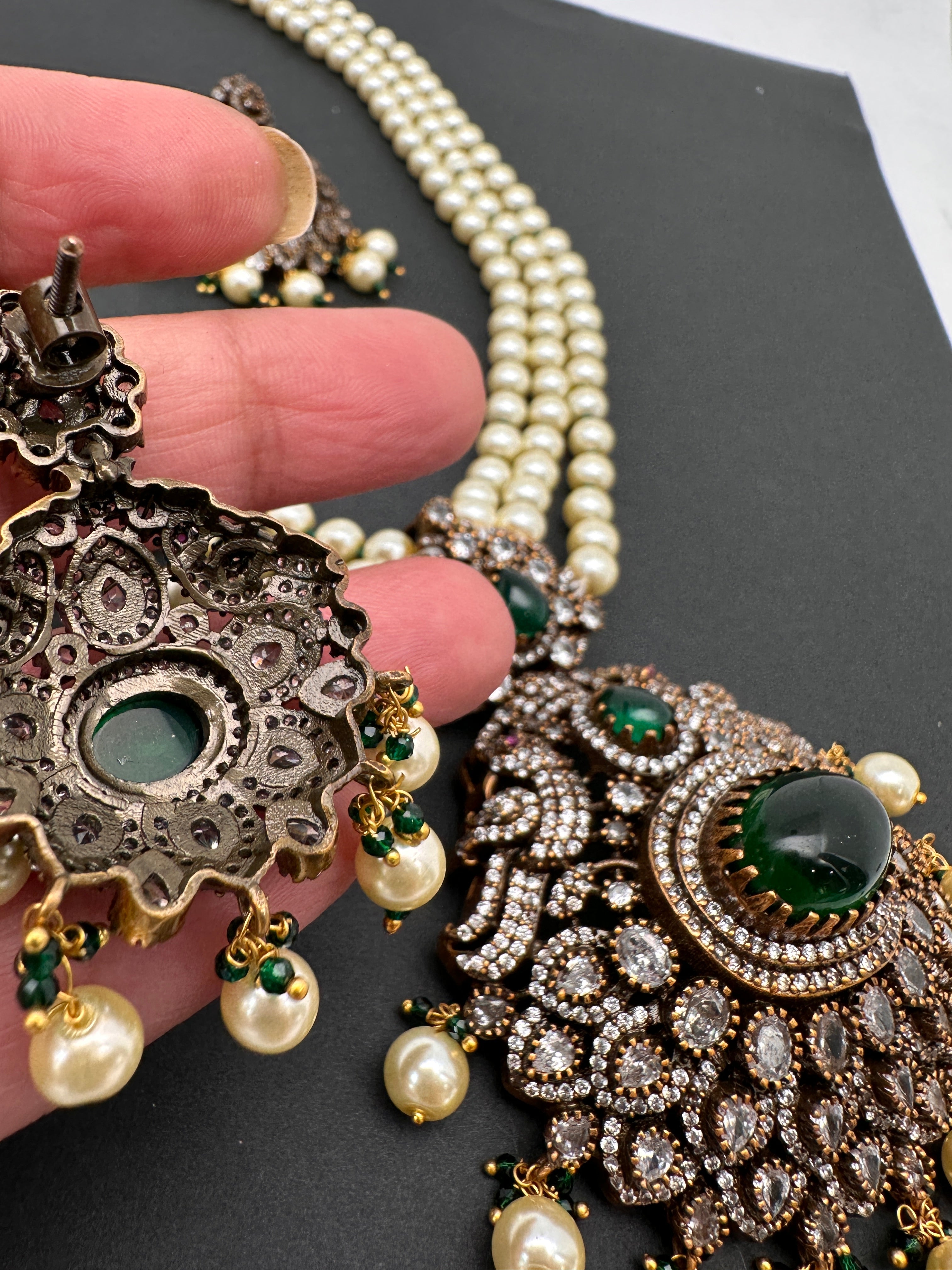 Polki Antique Victorian Finish Rani Haar Sheetal s FabFashion