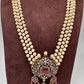 Polki Antique Victorian Finish Rani Haar - Red