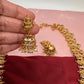 Goddess Lakshmi AD Red Green Stone Necklace