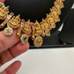 Goddess Lakshmi AD Red Green Stone Necklace