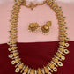 Goddess Lakshmi AD Red Green Stone Necklace