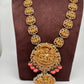 Lord Vishnu Goddess Lakshmi CZ Pink Pumpkin beads Necklace