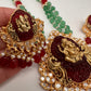 Nakshi Ganesha Kundan Green Beads Necklace