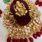 Nakshi Ganesha Kundan Green Beads Necklace