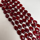 Victorian Moissanite Marron Red Beads Long Necklace