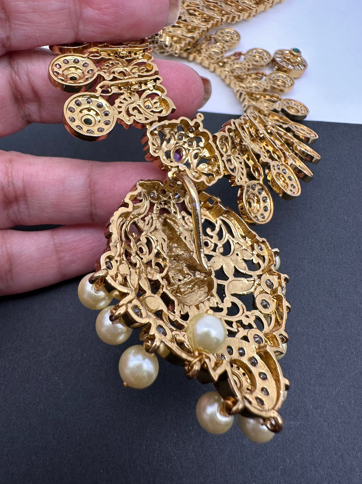Goddess Lakshmi Bottu mala Changeable Pendent Necklace