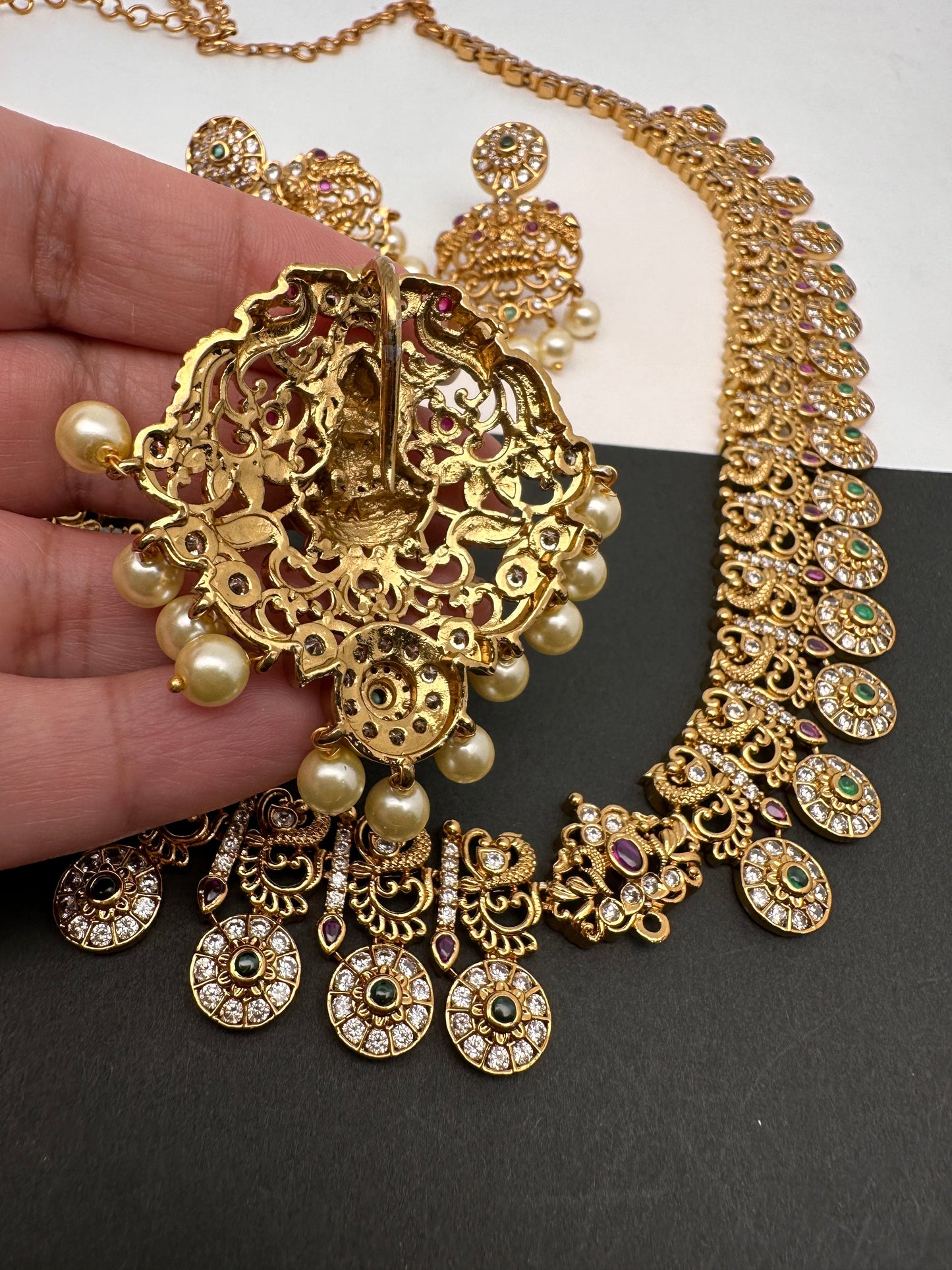 Goddess Lakshmi Bottu mala Changeable Pendent Necklace