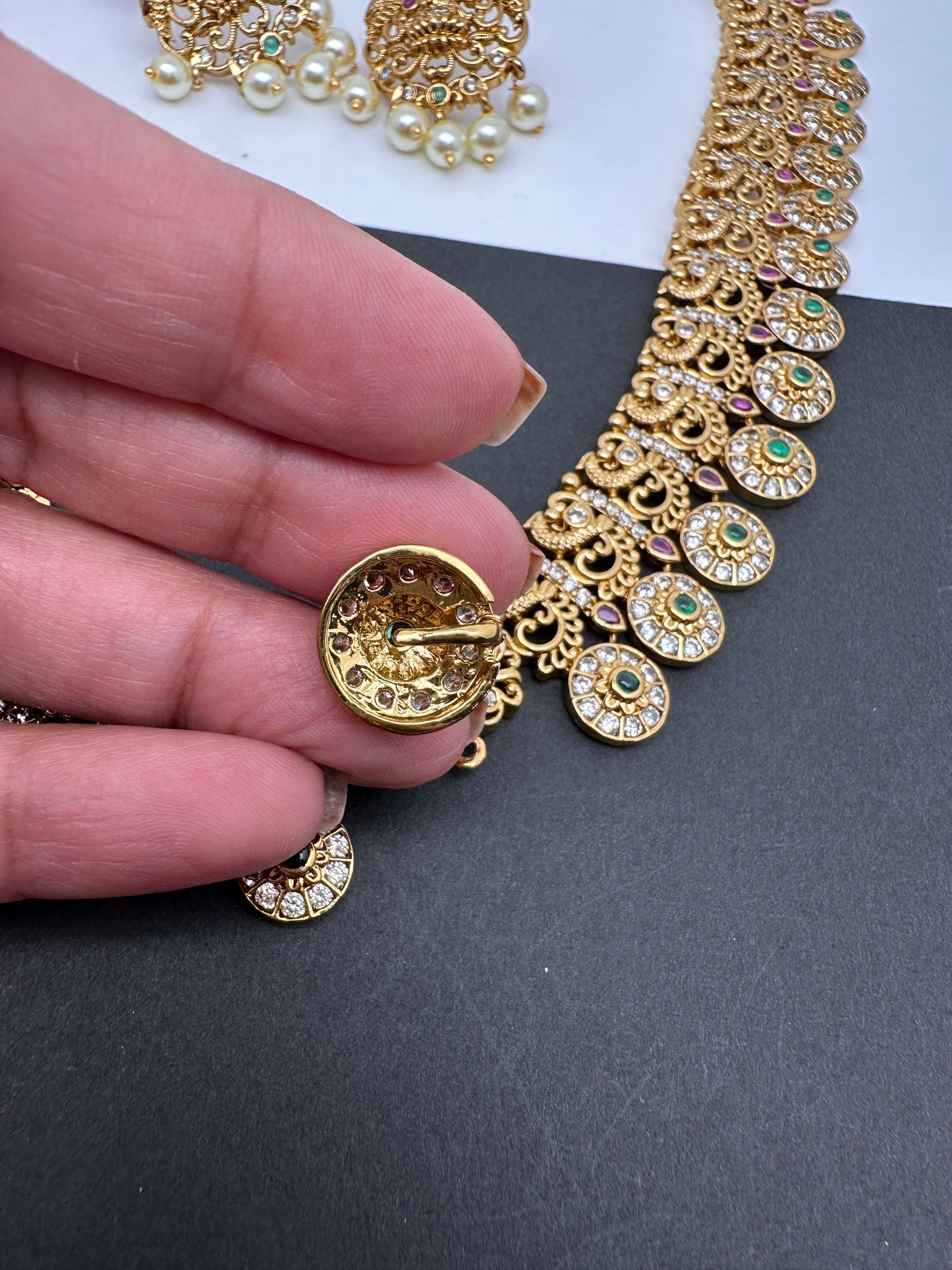 Goddess Lakshmi Bottu mala Changeable Pendent Necklace