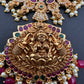 Goddess Lakshmi AD Red Kemp Red Beads Guttapusalu Necklace