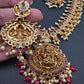 Goddess Lakshmi AD Red Kemp Red Beads Guttapusalu Necklace