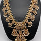 Peacock Design CZ Red Green Stone Guttapusalu Necklace