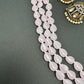 Kundan Moissanite AD Pink Beads Necklace