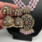 Kundan Moissanite AD Pink Beads Necklace