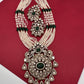 Kundan Moissanite AD Pearl Green Beads Necklace