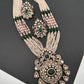 Kundan Moissanite AD Pearl Green Beads Necklace