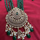 Victorian Mehendi Polish Green Onyx Beads Necklace