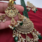 Victorian Mehendi Polish Green Onyx Beads Necklace