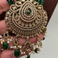 Victorian Mehendi Polish Green Onyx Beads Necklace
