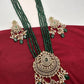 Victorian Mehendi Polish Green Onyx Beads Necklace