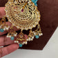 Victorian Mehendi Polish Aqua Blue Beads Necklace