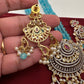 Victorian Mehendi Polish Aqua Blue Beads Necklace