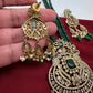 Victorian Mehendi Polish Green Onyx Beads Necklace
