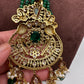 Victorian Mehendi Polish Green Onyx Beads Necklace