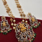 Ganesha Multi Stone Pendent with Nakshi Balls and Beads Pearls Mala