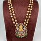 Ganesha Multi Stone Pendent with Nakshi Balls and Beads Pearls Mala