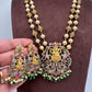 Ganesha Multi Stone Pendent with Nakshi Balls and Beads Pearls Mala