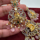 Goddess Lakshmi Multi Stone Pendent with Nakshi Balls and Pink Beads