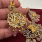 Goddess Lakshmi Multi Stone Pendent with Nakshi Balls and Pink Beads