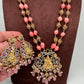 Goddess Lakshmi Multi Stone Pendent with Nakshi Balls and Pink Beads