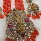 Balaji Lakshmi Victorian Pendent Orange Beads Necklace