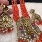 Balaji Lakshmi Victorian Pendent Orange Beads Necklace