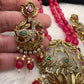 Bird Design Victorian Pendent Pink Beads Necklace