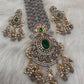 AD Grey Green Beads Necklace