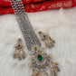 AD Grey Green Beads Necklace