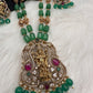 AD Victorian Goddess Lakshmi Green Tar Mala  Necklace