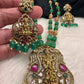AD Victorian Goddess Lakshmi Green Tar Mala  Necklace