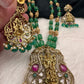 AD Victorian Goddess Lakshmi Green Tar Mala  Necklace