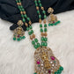 AD Victorian Goddess Lakshmi Green Tar Mala  Necklace