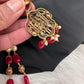 Balaji Tar Mala Victorian Finish Beads Rani haar - Red