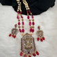 Balaji Tar Mala Victorian Finish Beads Rani haar - Red