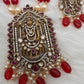 Balaji Tar Mala Victorian Finish Beads Rani haar - Red
