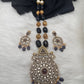 Moissanite Victorian Beads Neckalce - Purple