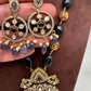 Moissanite Victorian Beads Neckalce - Purple