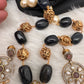 Moissanite Victorian Beads Neckalce - Purple