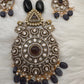Moissanite Victorian Beads Neckalce - Purple